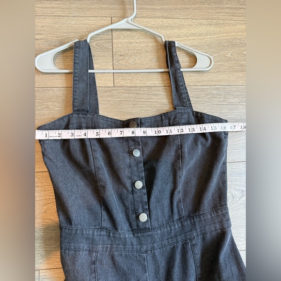 Denim by Jealous Tomato Black Y2K Flare Leg Jumpsuit - Picture 8 of 14